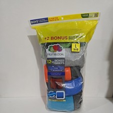 Fruit Of The Loom Underwear Boys Large Multicolor Boxer Briefs Coolzone Fly New
