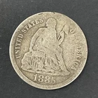 1885 P Seated Liberty Dime 10C Cents Coin Silver