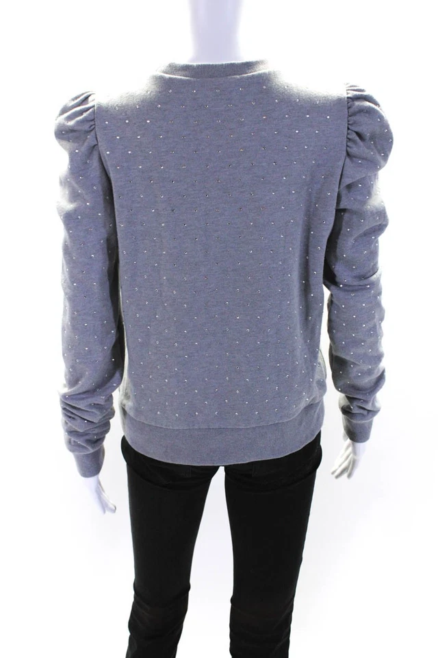 Generation Love Womens Long Sleeve Crew Neck Studded Sweater Gray Size Small - Image 3 of 4