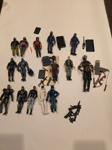 GI Joe Lot Vintage Modern 3.75 Classified Cobra Trooper Viper More Accessories