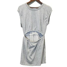 Offline by Aerie Women's Weekend Dress Middle Cutout Cap Sleeve Size S Gray
