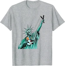 Statue Of Liberty Anti Trump Funny Political Comedy Unisex T-Shirt