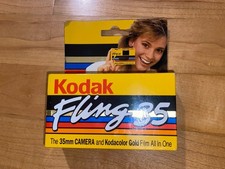 Kodak Fling 35mm Disposable Camera Sealed Brand New Box Expired 1990 NOS Collect