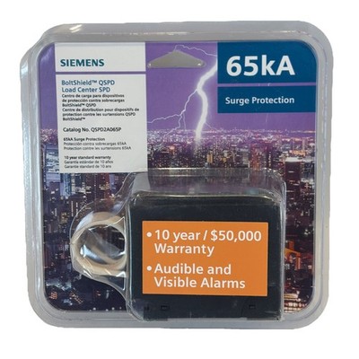 Siemens BoltShield 65kA QSPD Load Center SPD 2-Pole Surge Protection QSPD2A065P