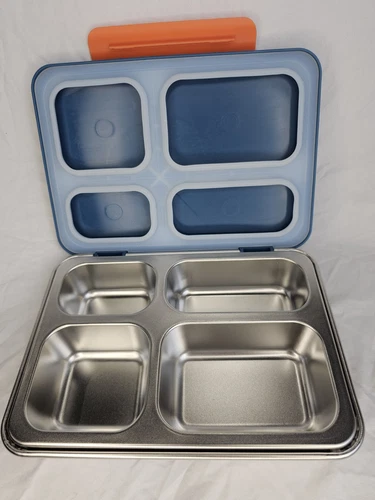 Cat And Jack Metal Shark 4 Section Bento Box ▪︎ New Without Packaging - Picture 3 of 8