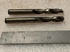 Letter 'D' Cobalt Screw Machine Stub Drill, Chicago Latrobe, USA, 2 Drills/Lot