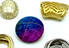 Scarf Clips. Variety of 5 Styles of Scarf Accessories.