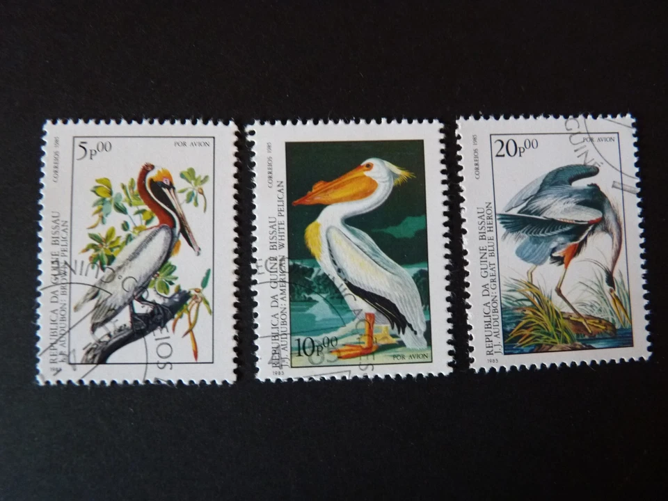 Guinée-Bissau 1985 - YT Poste aérienne n° PA84 à 86 oblitérés - Oiseaux - Photo 1/1