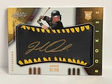2021 Panini Absolute Black / Gold Seams Rookie Auto Jared Oliva #150 17/25!