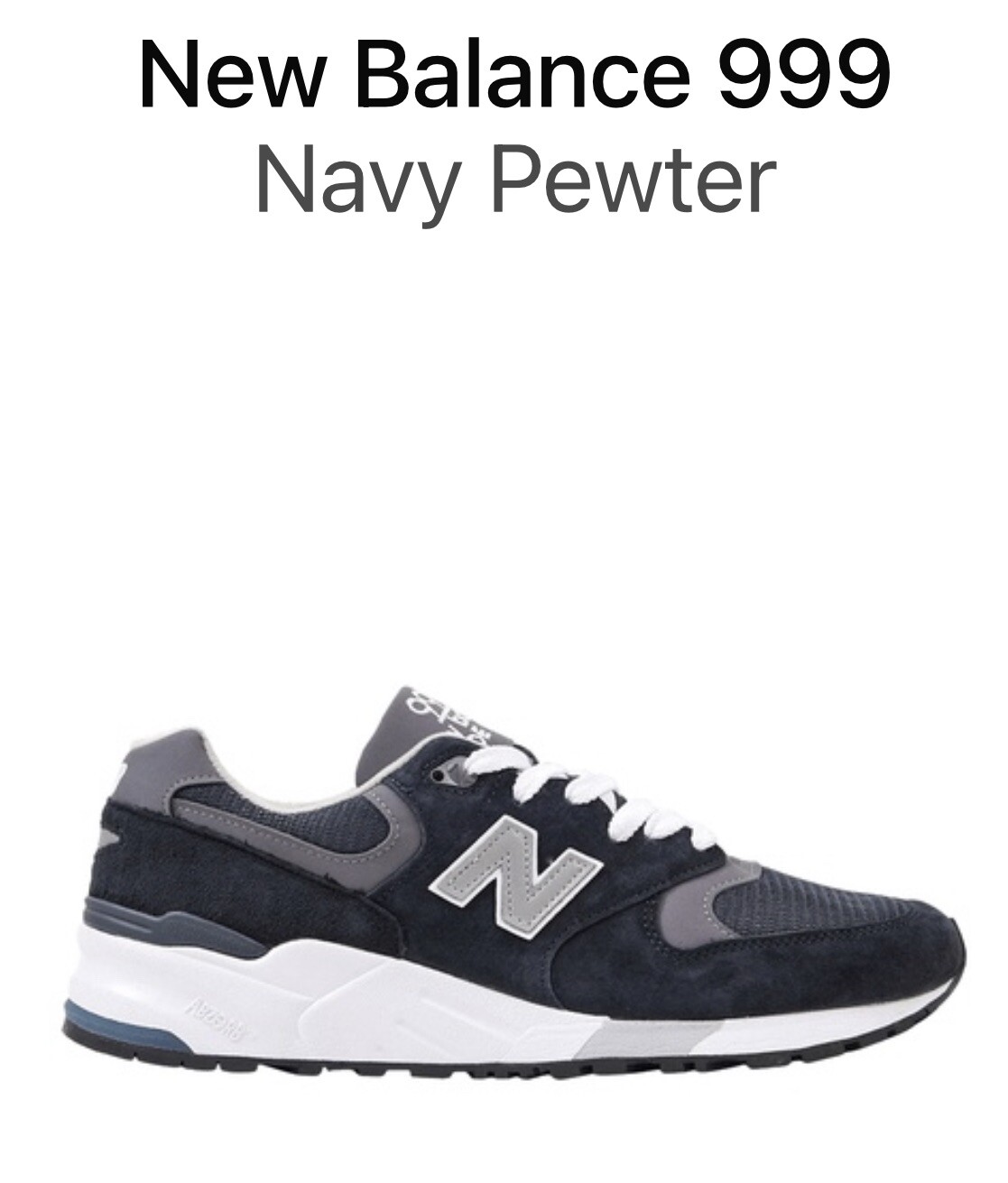Size 8 - New Balance 999 Navy Pewter 