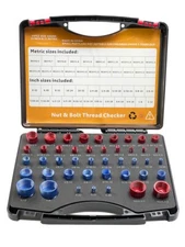 SF 30650-Nut and Bolt Thread Checker Thread Gauge Kit, Pack of 44 Pieces