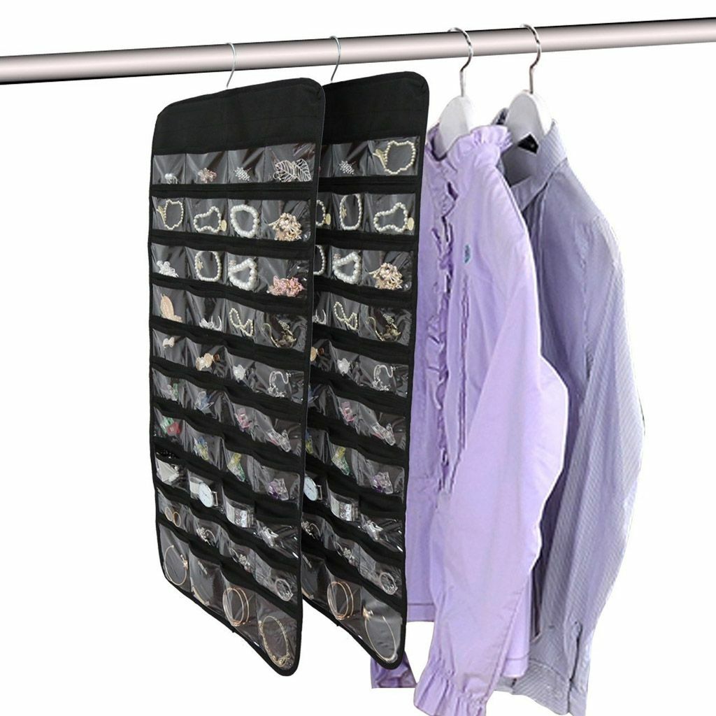 Closet Hanging Jewelry Organizer Necklace Storage Holder Travel Display