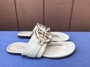 tory burch white and gold sandals