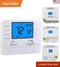 5-1-1 Day Programmable Thermostat - Compatible with Most 24V HVAC Systems