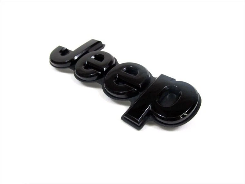 14-18 Jeep Grand Cherokee BLACK JEEP EMBLEM NAMEPLATE BADGE TAILGATE NEW MOPAR - Image 3 of 4