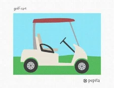 Golf Cart Needlepoint Kit or Canvas
