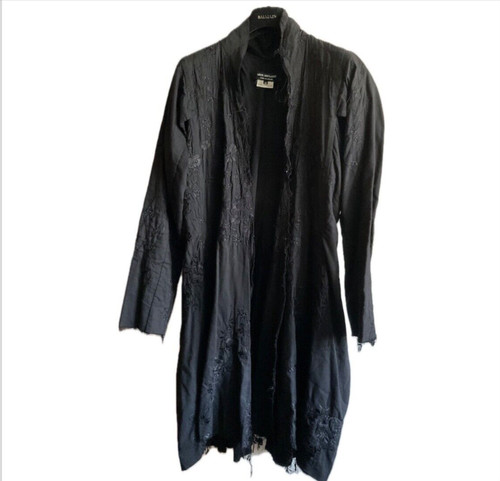 Junya Watanabe, Cappotto JUNYA WATANABE vintage archivio anni 90 nero cotone ricamato M