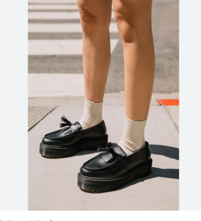 DR. MARTENS ADRIAN QUAD Felix V KILTIE BLACK MONO LOAFERS MSRP$190