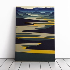 River Abstract Vol.4 Canvas Wall Art Print Framed Picture Home Decor Living Room