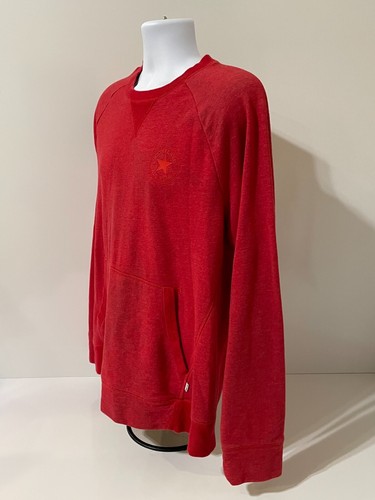 Converse All Star Mens Y2k Red Casual Long Sleeve Crew Neck Sweater Size Large - Picture 5 of 11