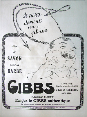 PRESSEWERBUNG 1919 DIE SEIFE FÜR DEN BART GIBBS
