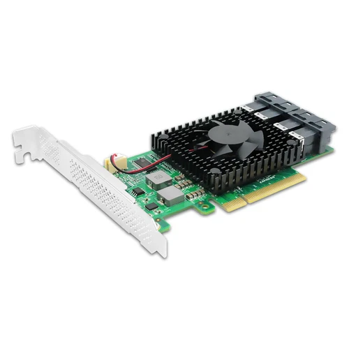 PCIe3.0 x8 to 4 x U.2   NVMe SSD switch Adapter with PLX8747 controller