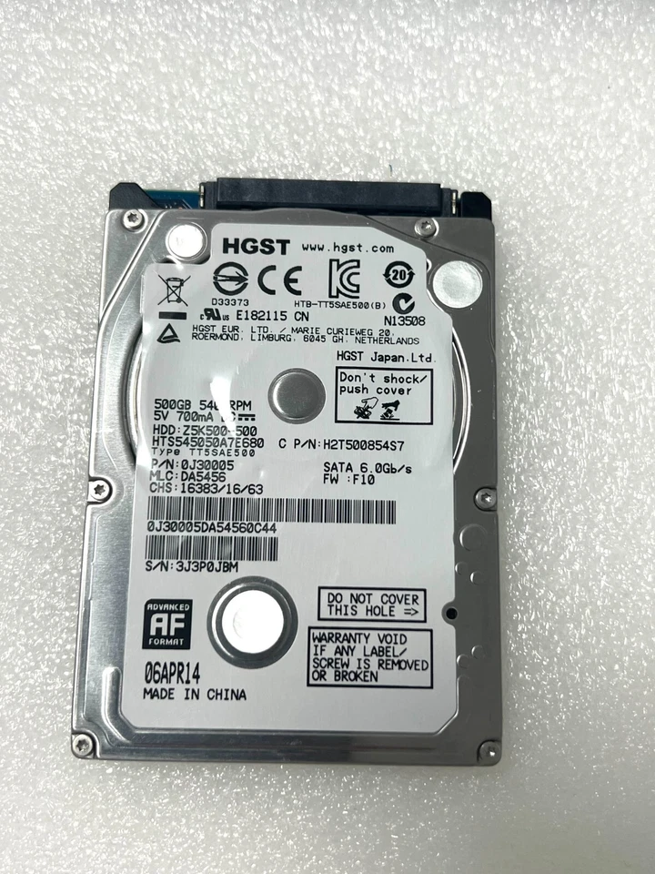 HGST 500GB SATA Z5K500-500 Laptop 2.5" 7mm Laptop Hard Drive HTS545050A7E680 - Image 2 of 4