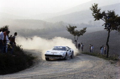 Bjorn Waldegard Claes Billstam Ferrari 308 GTB Rally Car Racing Old Photo