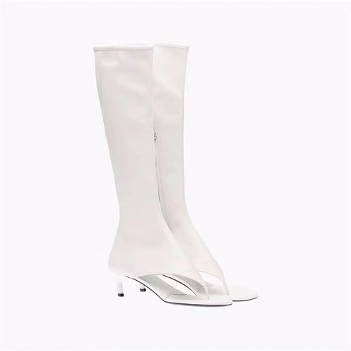 American Style Runway Womens Sandals Knee High Boots Stretchy Mid Stiletto Heels - Picture 22 of 32