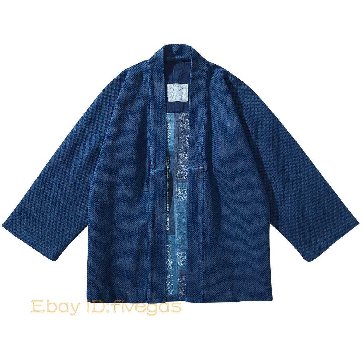 出品保留品 100% Cotton Kendo Men Indigo Jackets Thick Robe Kimono Coats