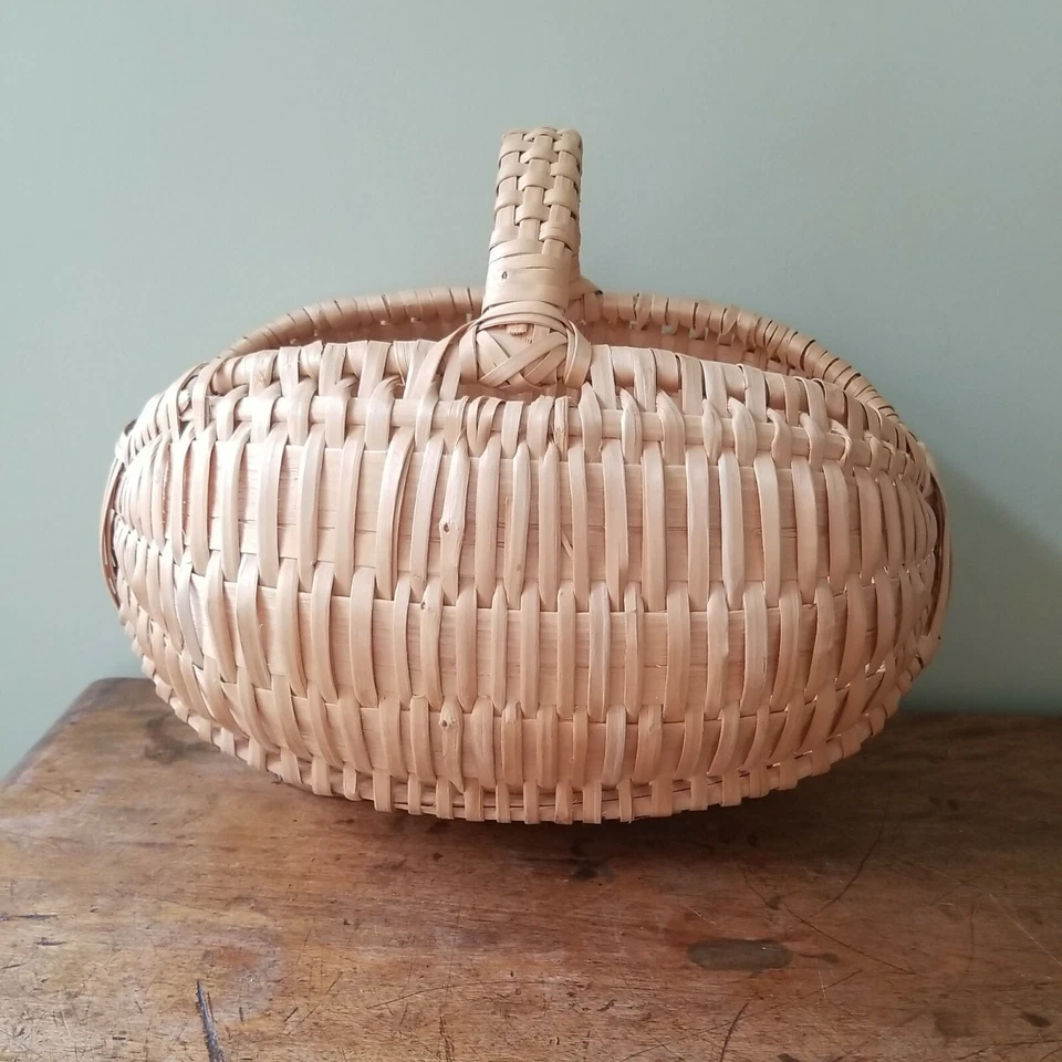 Cesta grande vintage de arte popular para glúteos con detalle de ojos de Dios Foto 4 de 4