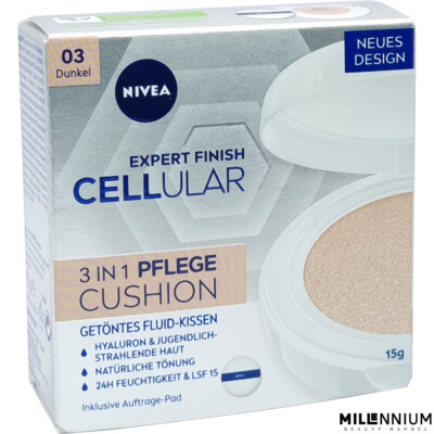 NIVEA Expert Finish Cellular 3in1 Pflege Cushion 03 Dunkel, 15, 30, 45 Gramm