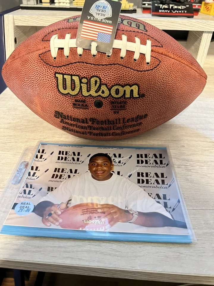 Fútbol oficial de la NFL firmado por Byron Leftwich Foto 2 de 4