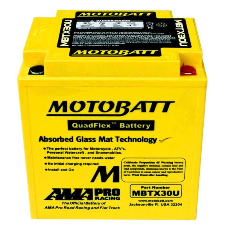 Motobatt Battery for Harley Davidson TOUR 1580 STREET GLIDE FLHX-I 2007-2011 AGM - Image 3 of 4