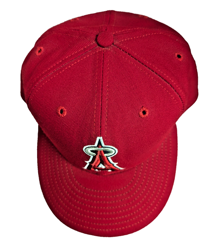 Anaheim Angels Red Baseball Hat Cap New Era 59fifty Size 8 Fitted MLB USA Made - Picture 3 of 11