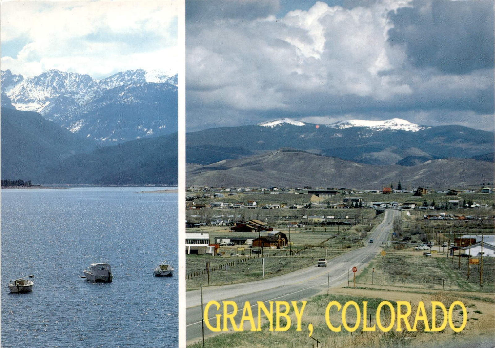 Granby, Colorado, Lake Granby, U.S. 40, North-Central Colorado, Postcard