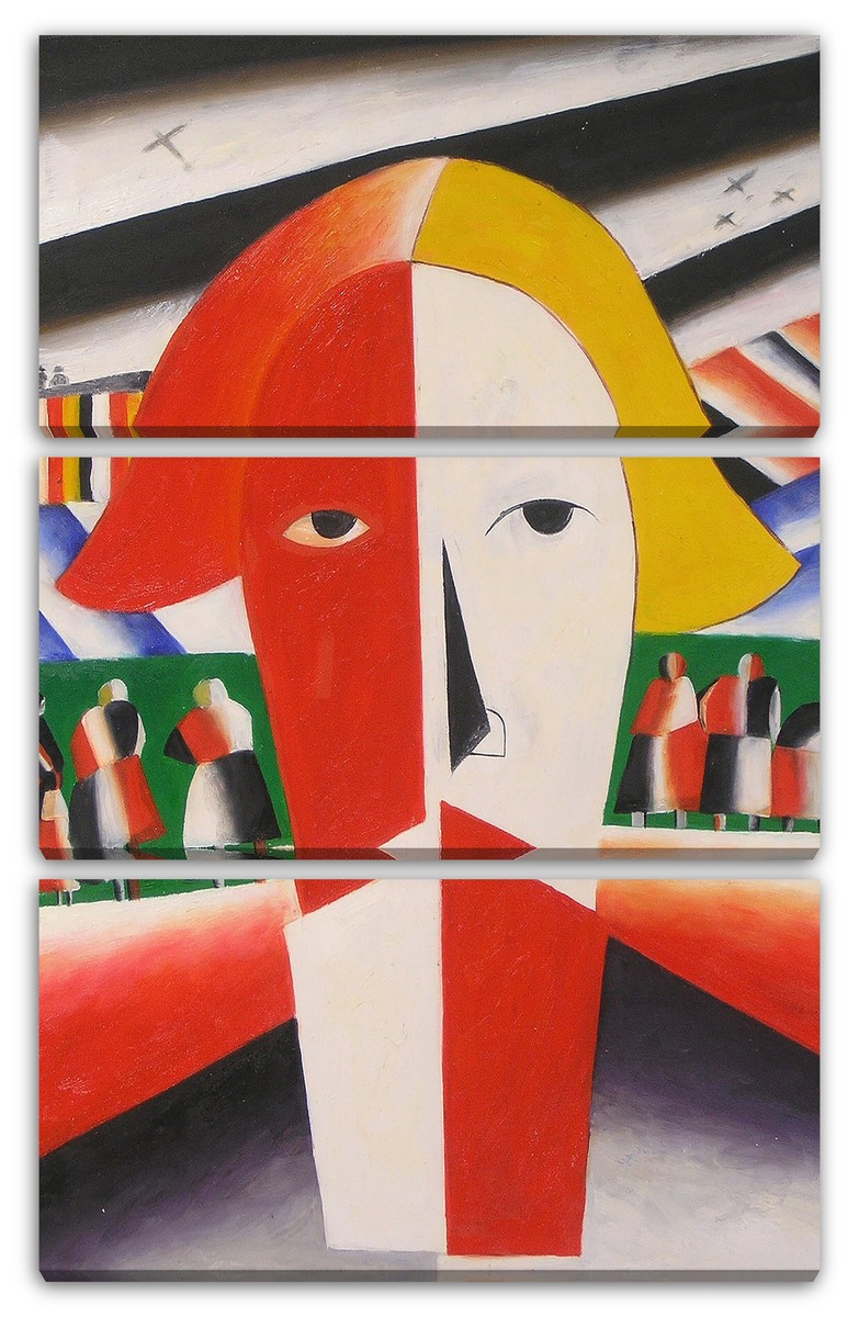 Tableau Kasimir Malevich 'Le Coupe Bois' - Reproduction Sur Toile, Prêt à Accrocher