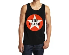 THE CLASH PUNK Rock Band Black Tank Top Men's Sizes