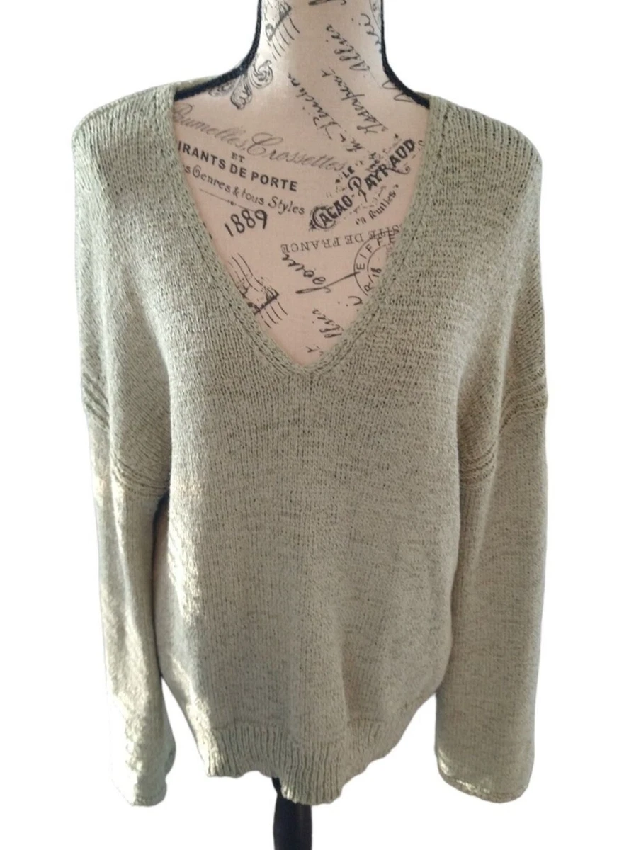 Philosophy extra large light olive green sweater