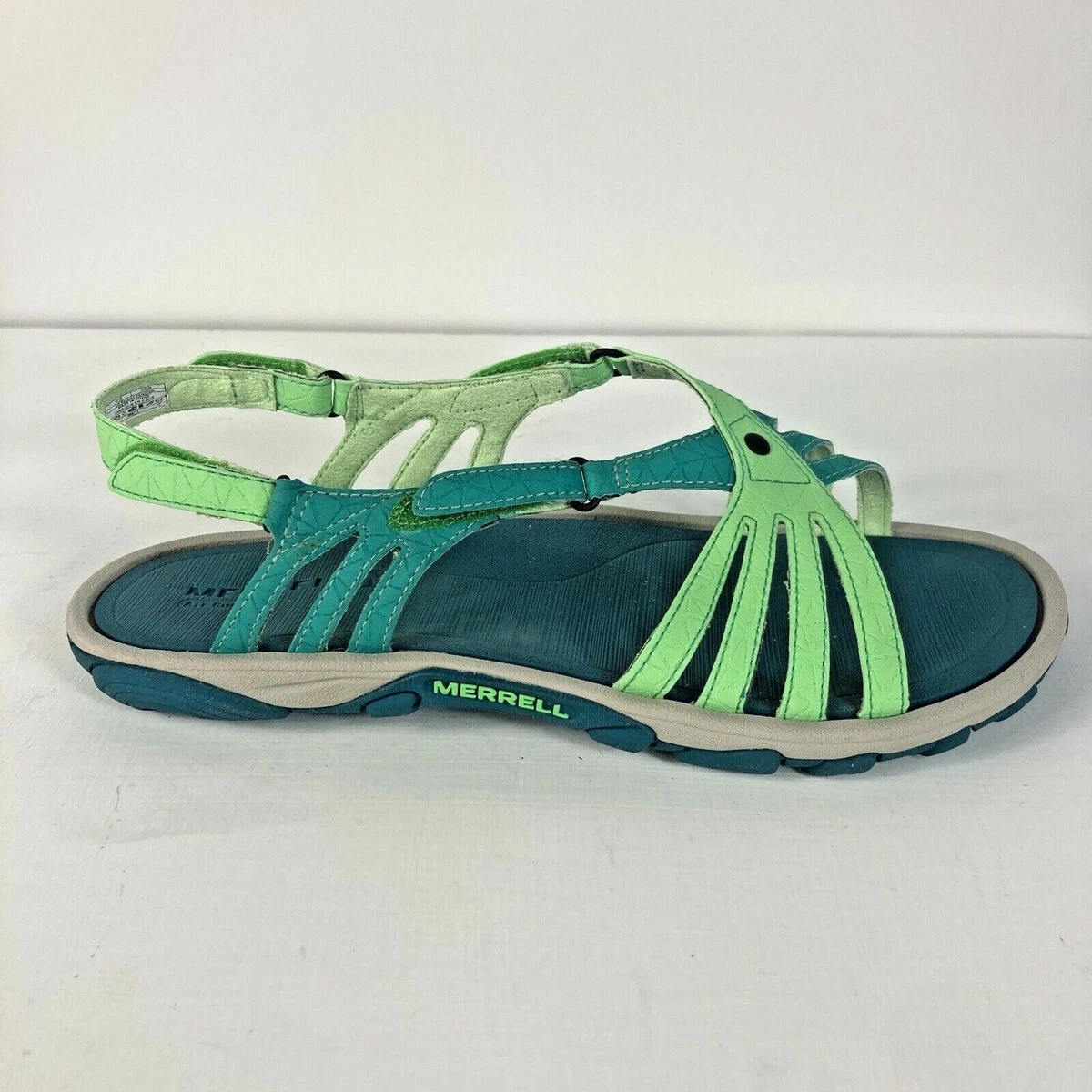 Merrell Enoki Women&#039;s Bright Green Strappy Slingback Sandal Shoes Size 8 | eBay