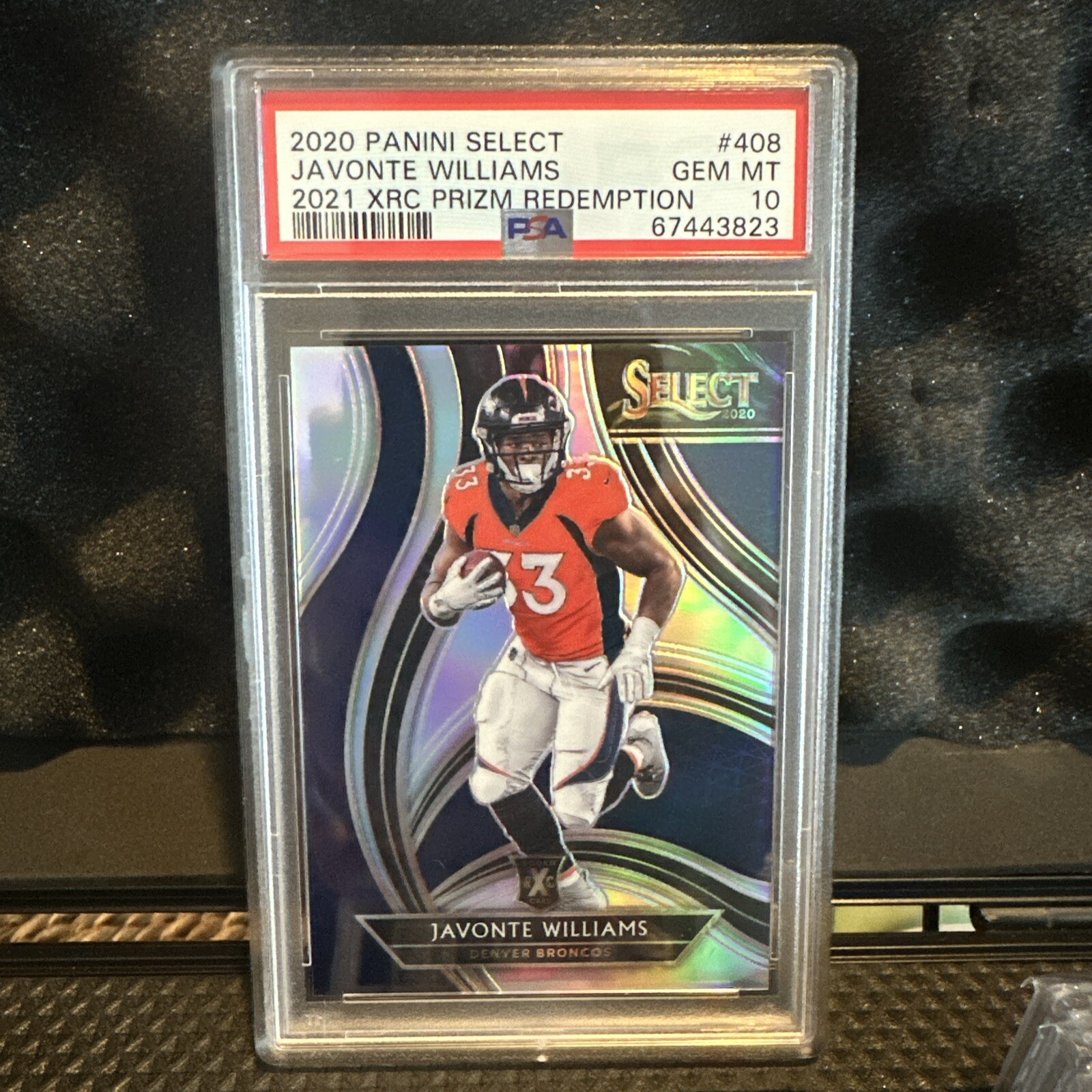 2020 Panini Select XRC Prizm #408 Javonte Williams PSA 10 GM MT