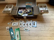 Vintage Unopened Fishing Lures (Mepps) Plus Plano 5200 (Pete Henning) Tackle Box