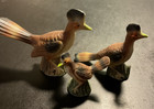 Shiken Vintage Miniature Bone China Bird Figurines Family Set 3 Pcs 1950's — photo 3