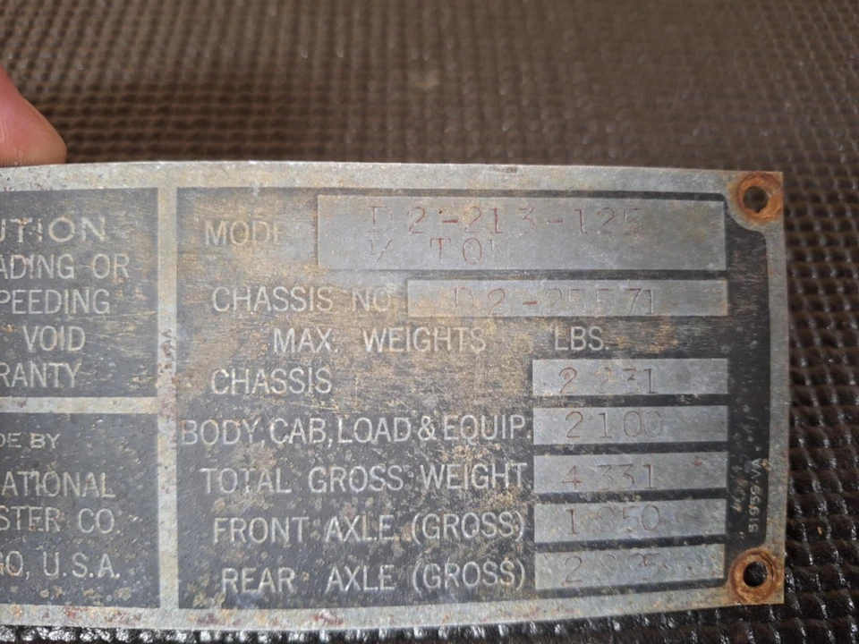 Camioneta pickup International 1937-1940 etiqueta 1938 1939 ENVÍOS A TODO EL MUNDO Foto 2 de 3
