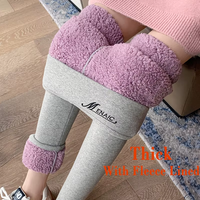 Damen Thermo Leggings Fleece GefüTtert Dick Warm Strumpfhose Winter Hose