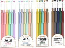 Colored Retractable Gel Pens, 22 Ink Colors, 6 Mild 6 Pastel 5 Light 22 Colors