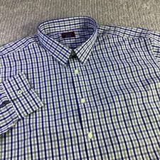 UNTUCKit Almaden XXXL Blue Gray Check Plaid Long Sleeve Shirt Mens New