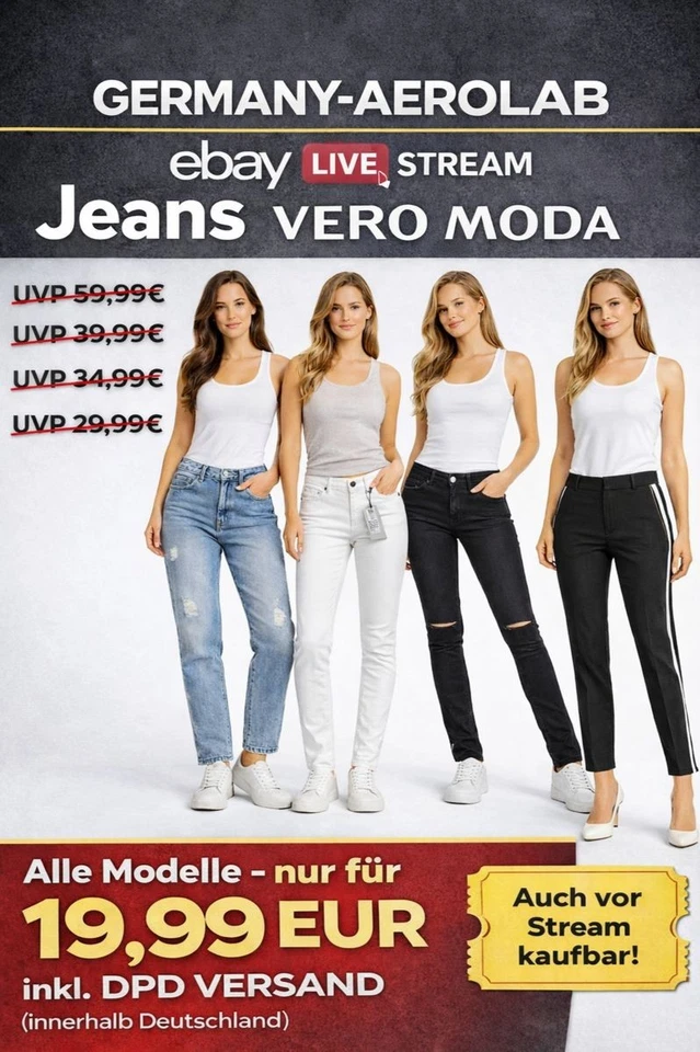 VERO MODA Jeans Live – 19,99€ inkl. DPD Versand