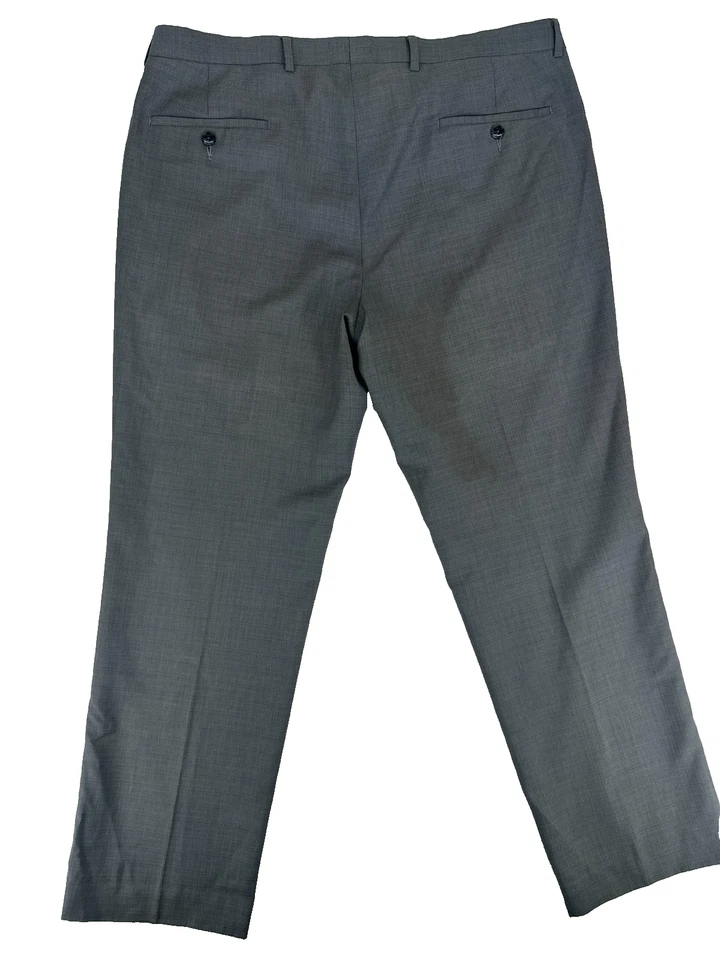 Pantalones de vestir Kenneth Cole para hombre 38x30 gris pierna recta calce regular mezcla de lana Foto 2 de 4