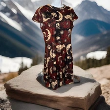 JAWBREAKER SKULL IN THE MOONSTONE SKULLS/SUN SKATER PUPLE DRESS XL